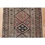 1970s Vintage Turkish Oushak Handmade Wool Cotton Brown Runner Rug 83x290
