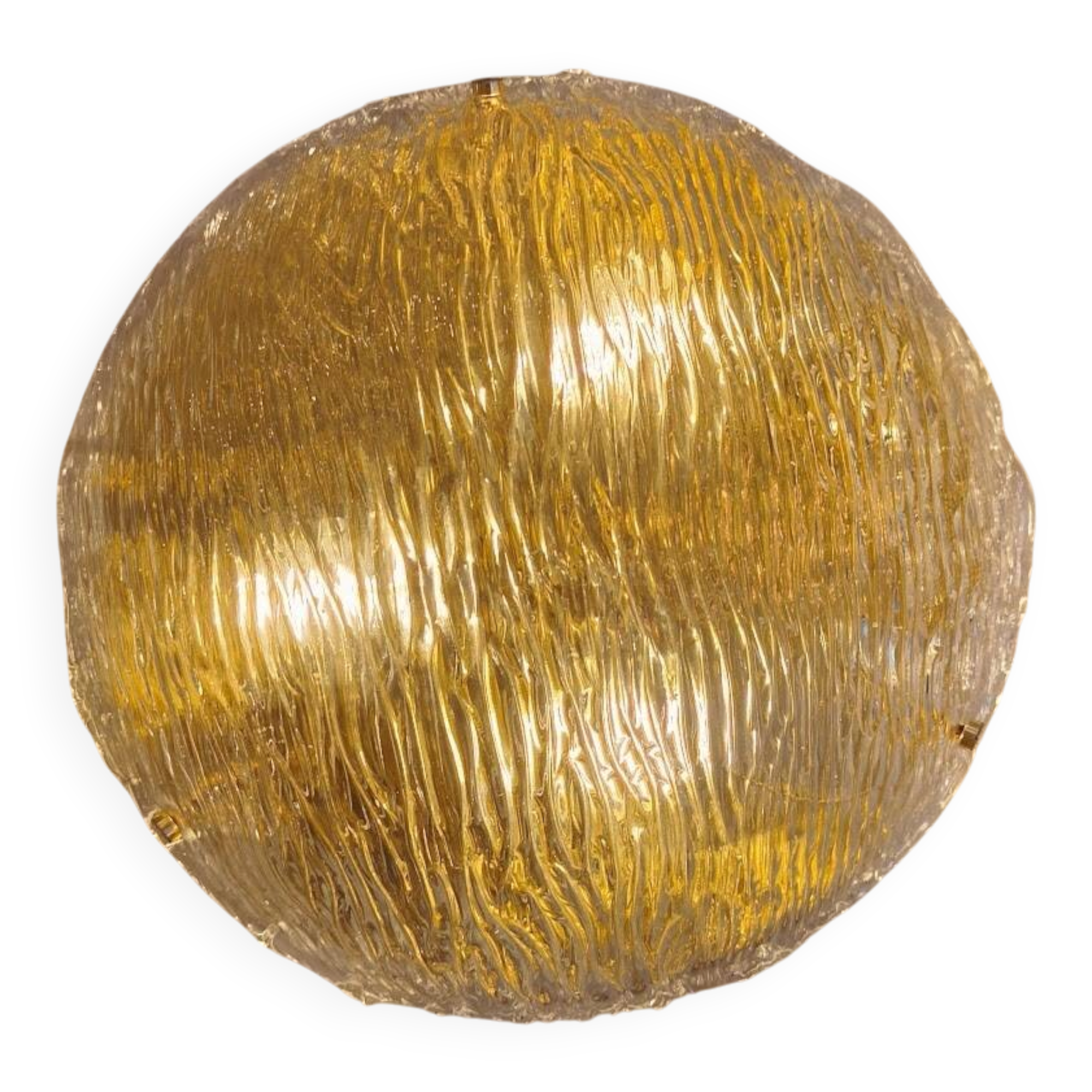 Large wall light / ceiling light in Murano glass, design by Carlo Scarpa, Venini.