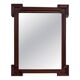 French Art Deco Oak Mirror with Stepped Architectural Frame, circa 1935