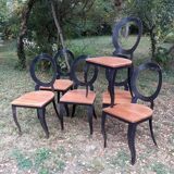 6 chairs 80s Louis XVI style