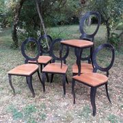 6 chairs 80s Louis XVI style