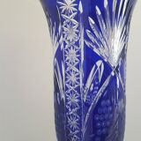 Vase bleu cristallery of lorraine - large model