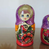 4 Russian dolls " Matryoshkas " 70s