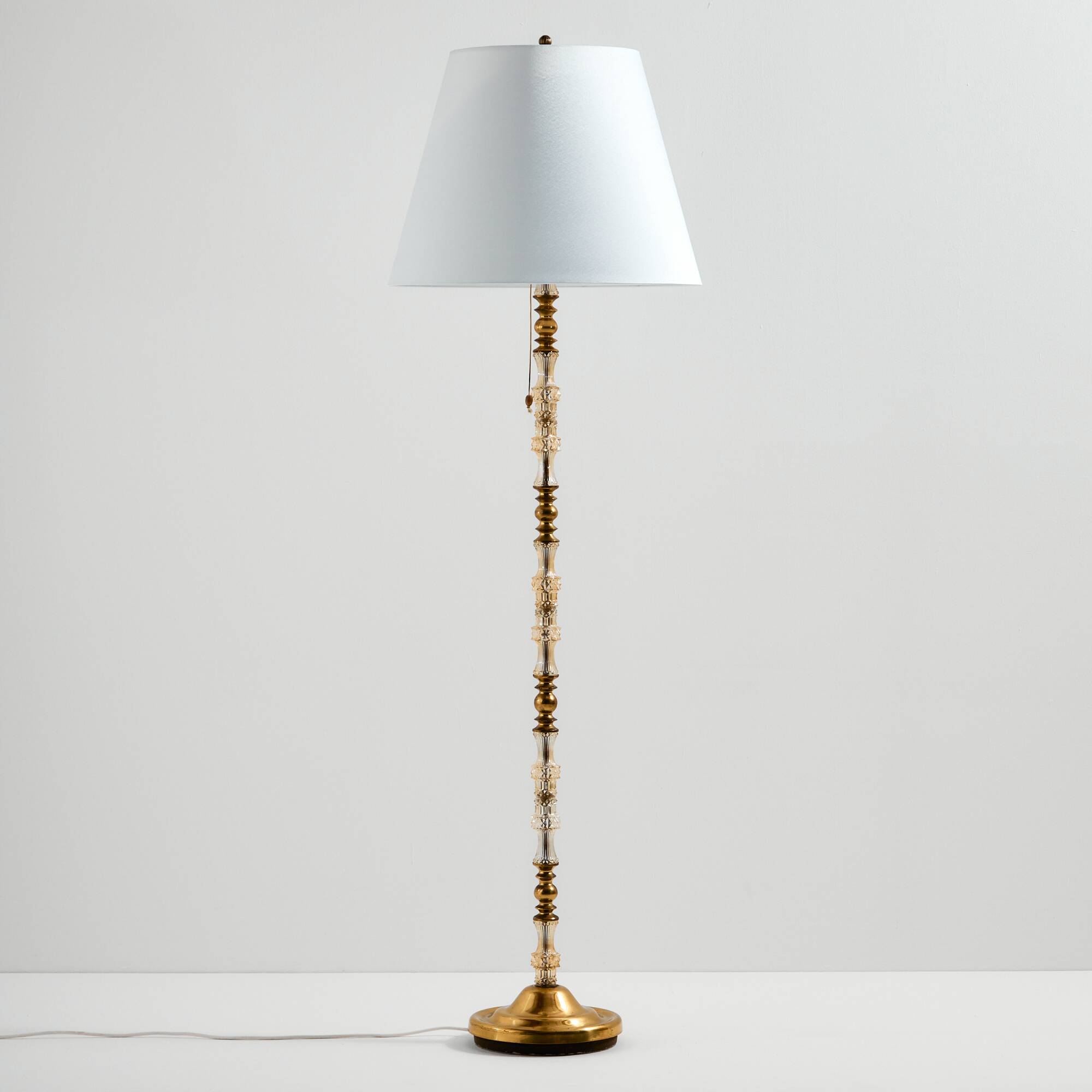MK10968 Brass and crystal floor lamp