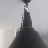 Black hammered metal pendant light