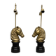 Pair of vintage lamps by Maison Jansen. Solid bronze, marble base.