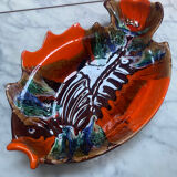 Plat XL poisson style Vallauris vintage