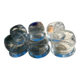 Set of 6 curved foot glasses