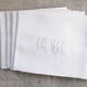 5 monogrammed napkins "EH"