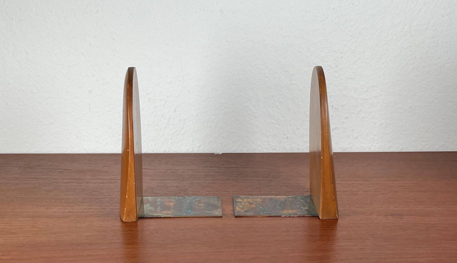 Mid-century Scandinavian wooden bookends, 1960s, set of 2.
