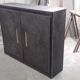 Narrow buffet polished and varnished steel mast of the 1960s