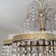 Crystal grapevine waterfall chandelier 60s-70s