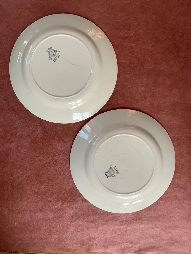 Blue old flat plates