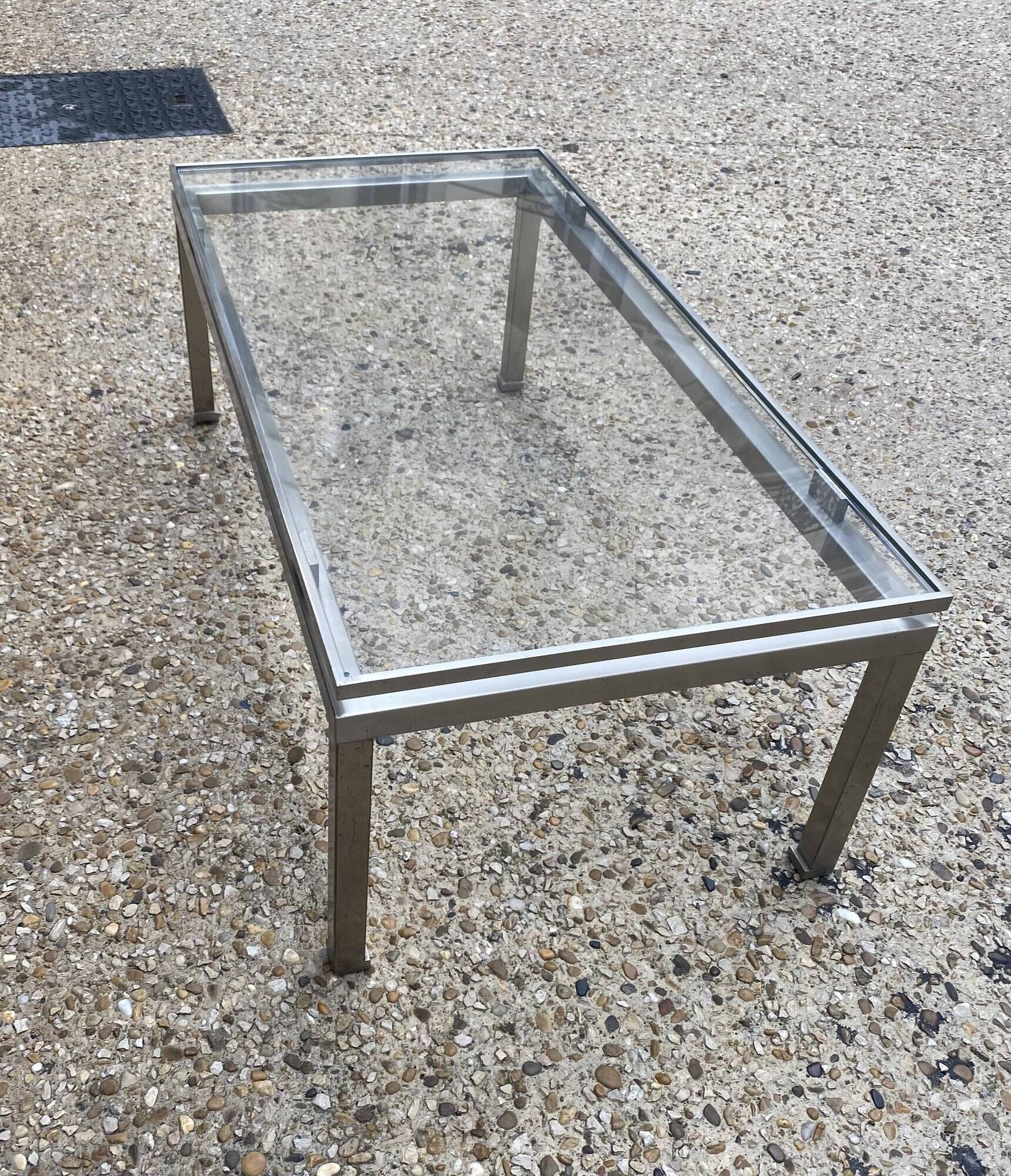 Glass coffee table
