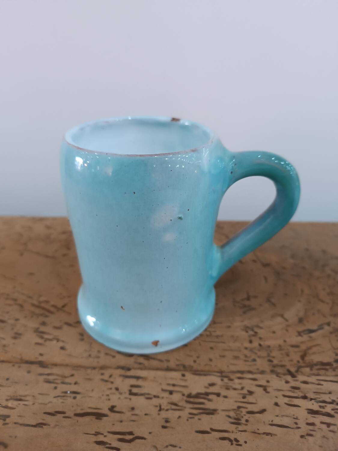 Blue ceramic mug