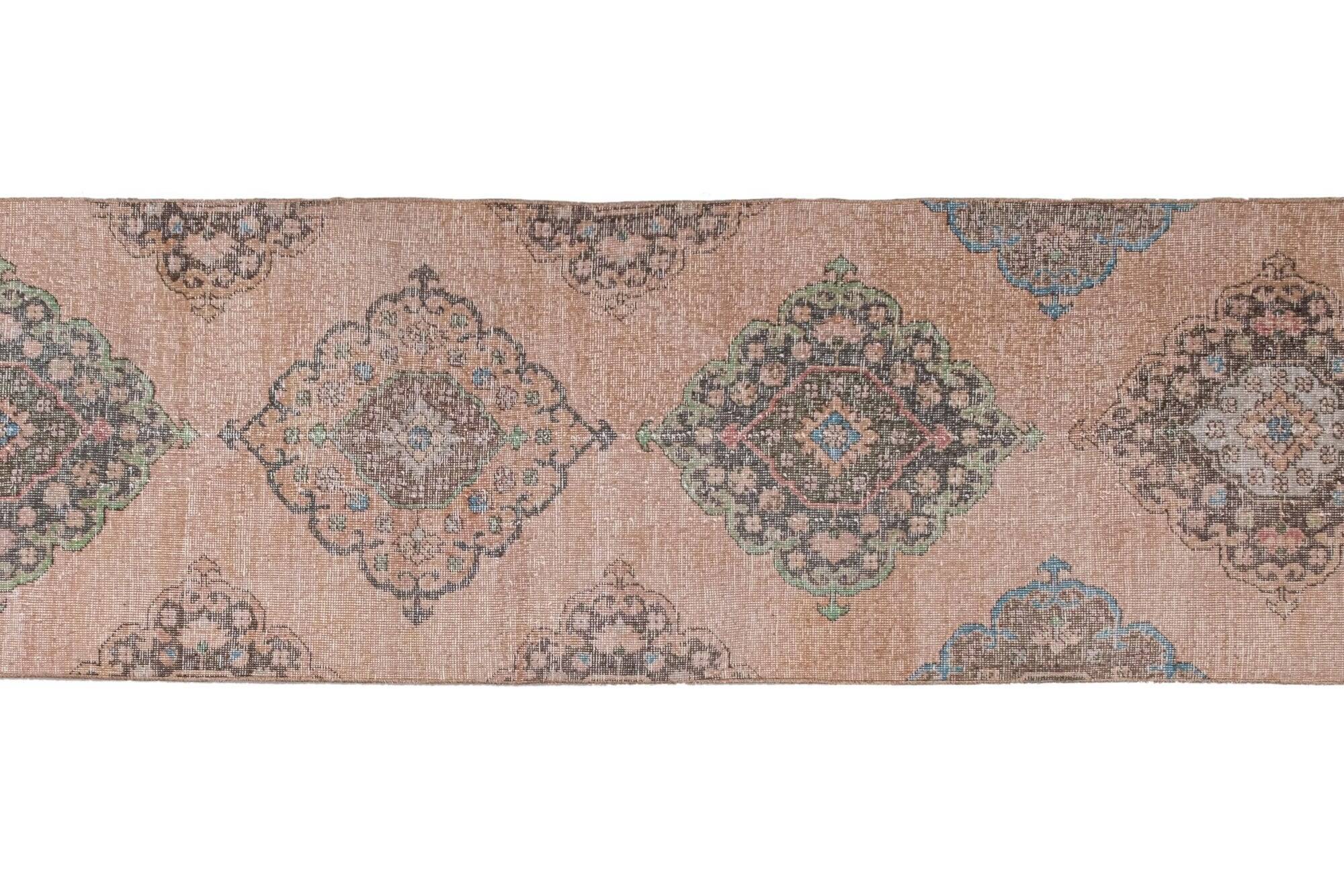Vintage Turkish hallway rug 80x406 cm