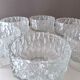 Set of 6 dessert bowls ice glass, glass bowls, Scandinavian Design.