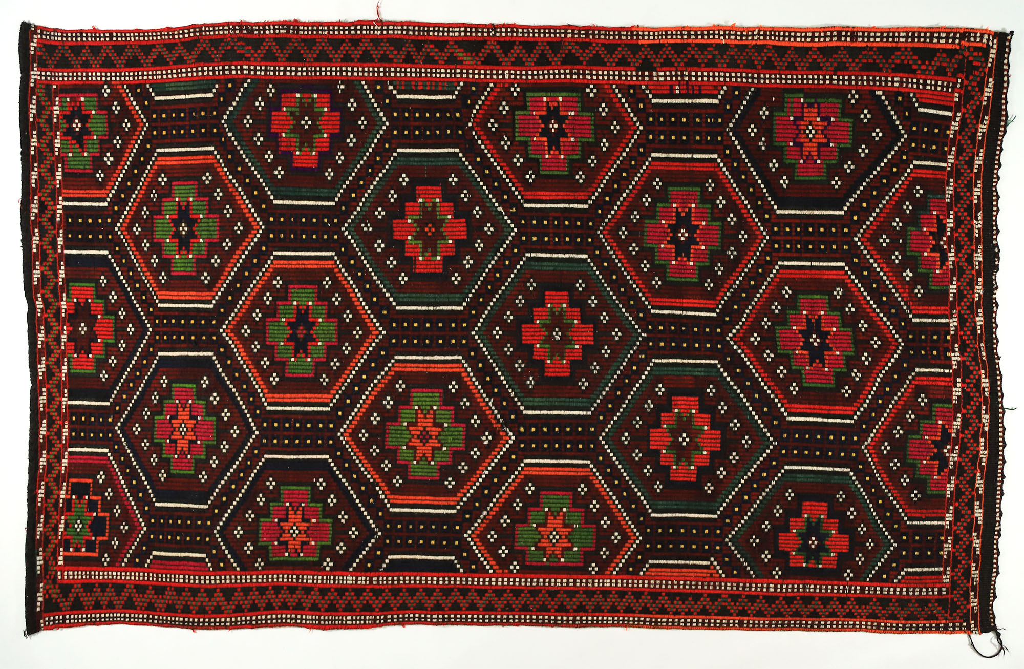 Anatolian handmade kilim rug 295 cm x 169 cm