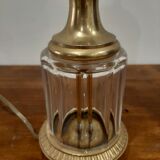Crystal lamp foot and brass