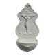 Antique Baptismal Font in Fine Faience Creil and Montereau White Christ Cross