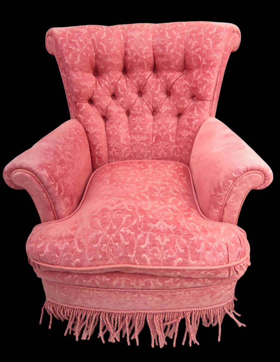 Pair of old toad armchairs