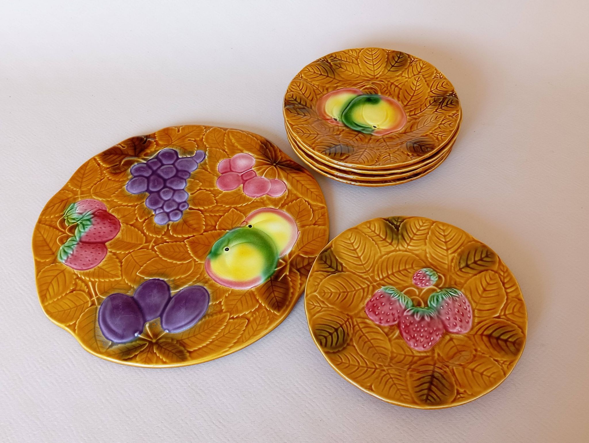 Cake service in slipware Salins les Bains