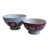Set of 2 antique ceramic bowls