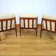 Armchairs forming a Danish bench by Grete Jalk, Glostrup edition, 1960.