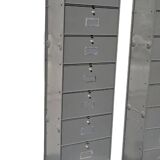 Set of 4 industrial column workshop furniture with Roneo flaps