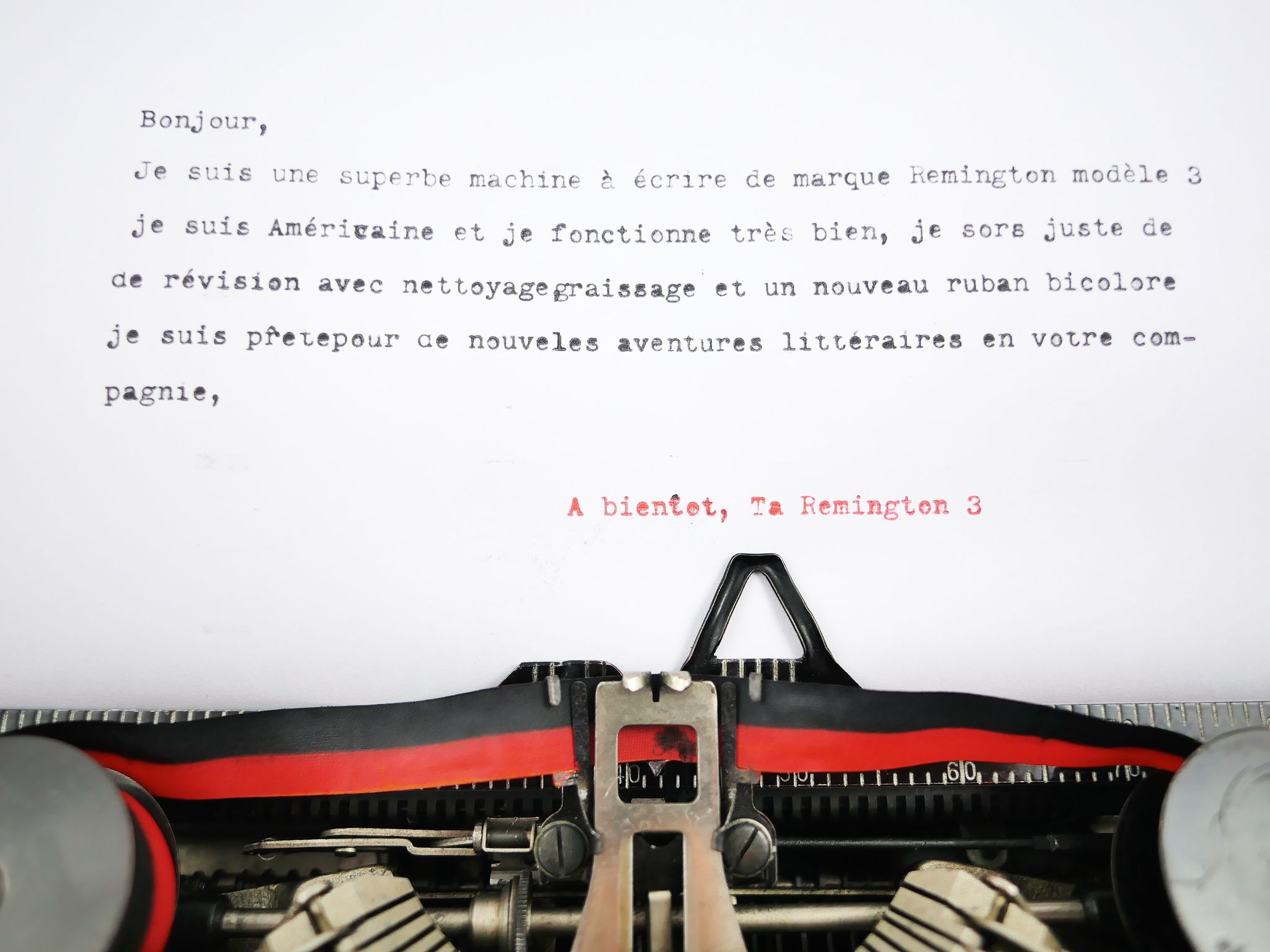 Remington 3 original usa 1930 revised typewriter with new ribbon