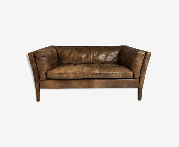 Canapé cuir marron