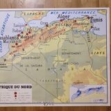 School map Algeria Tunisia