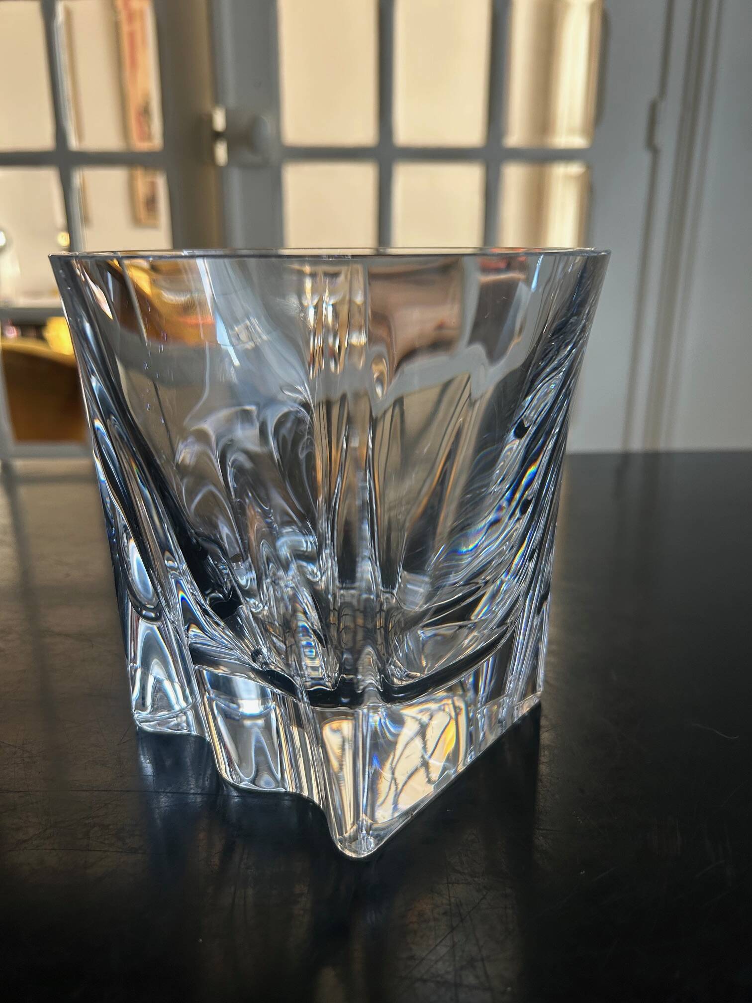 Crystal cut vase