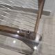 Table basse vintage en bois et verre – Design scandinave 50’s