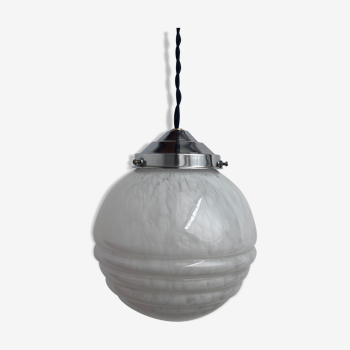 Lampe suspension en verre de clichy 16 cm