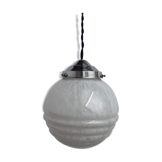 Lampe suspension en verre de clichy 16 cm