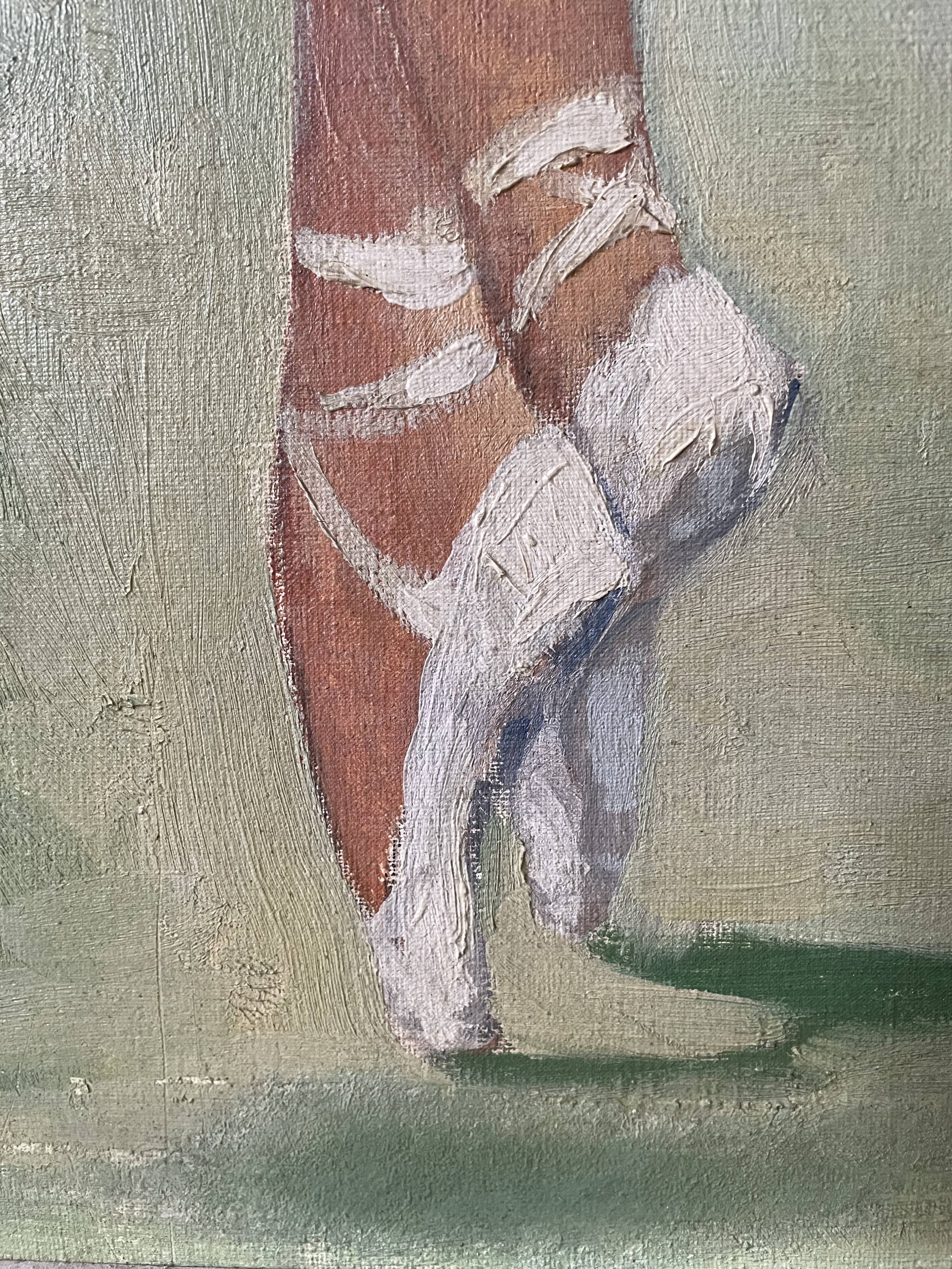 Old painting, portrait of a dancer