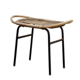 Mid century rattan stool by Alan Fuchs for Uluv 1960´s Czechoslovakia