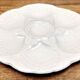 6 assiettes à huîtres blanche barbotine Sarreguemines