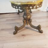 Oval marble coffee table