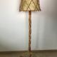 Vintage 60s handmade rattan floor lamp