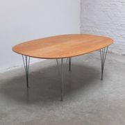 ‘Super-Elliptical’ table in oak by Piet Hein & Bruno Mathsson for Fritz Hansen, 1968