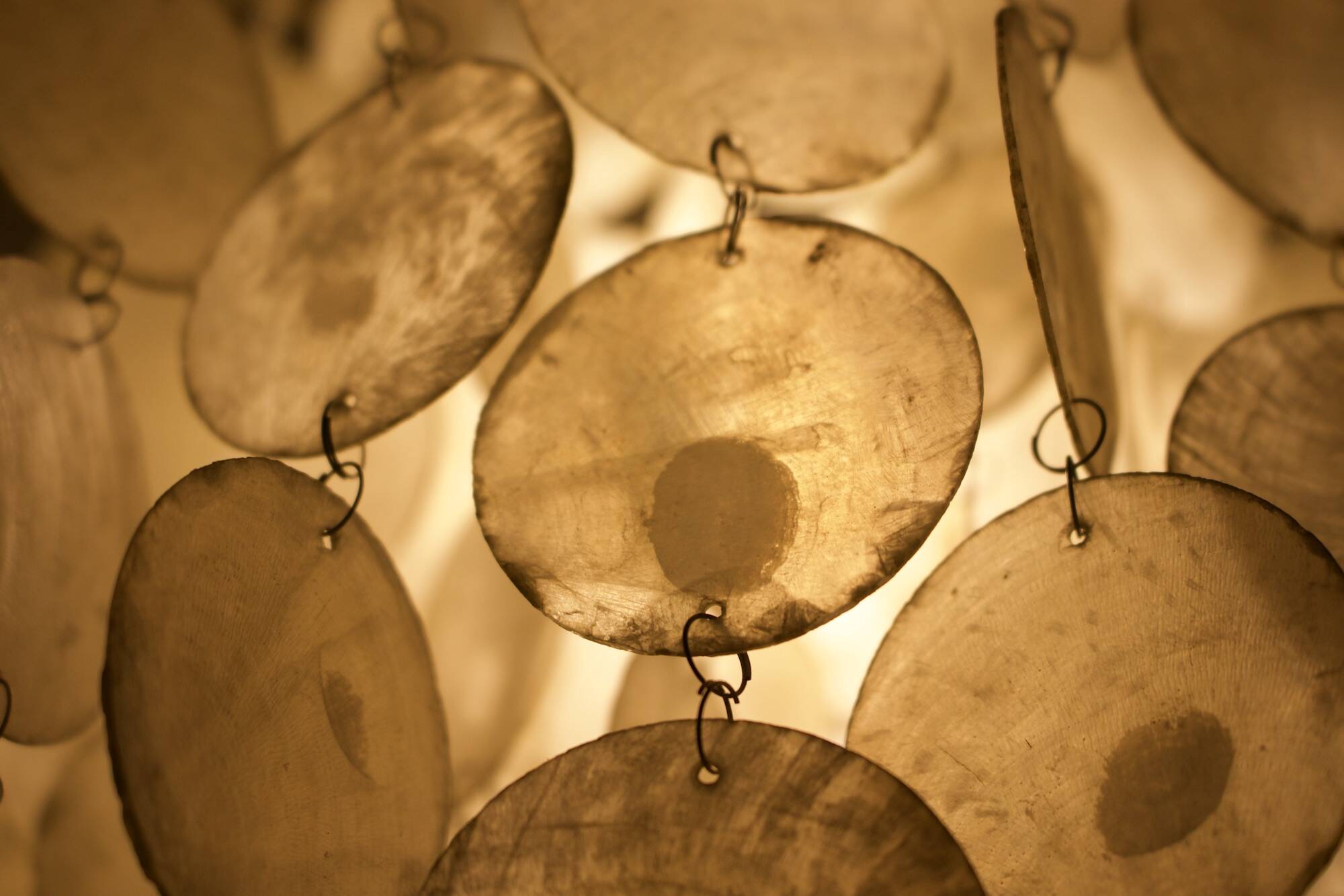 Verner Panton Fun mother-of-pearl chandelier 1 DM.