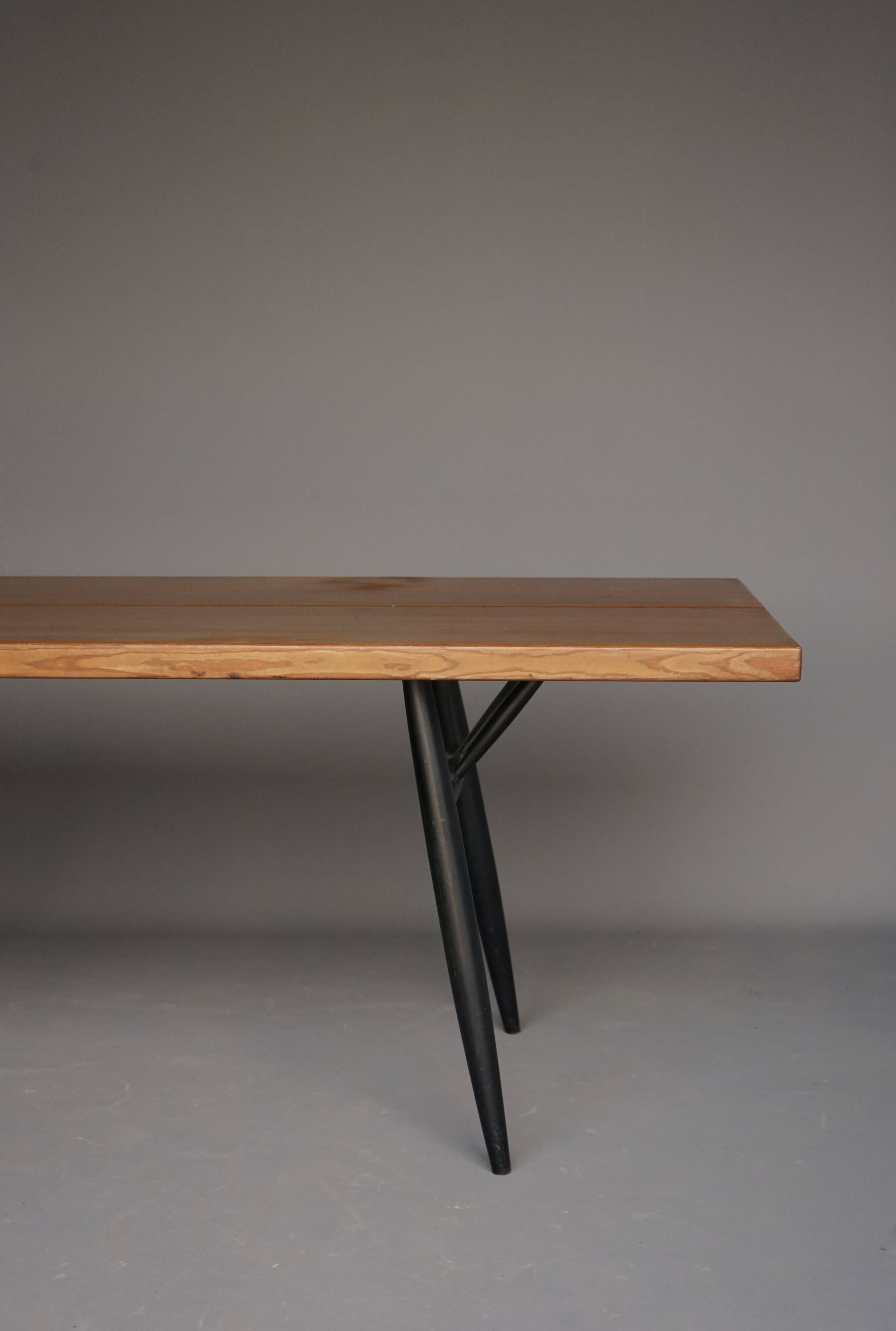 Mid-Century Large Pirkka Dining Table by Ilmari Tapiovaara for Laukaan Puu