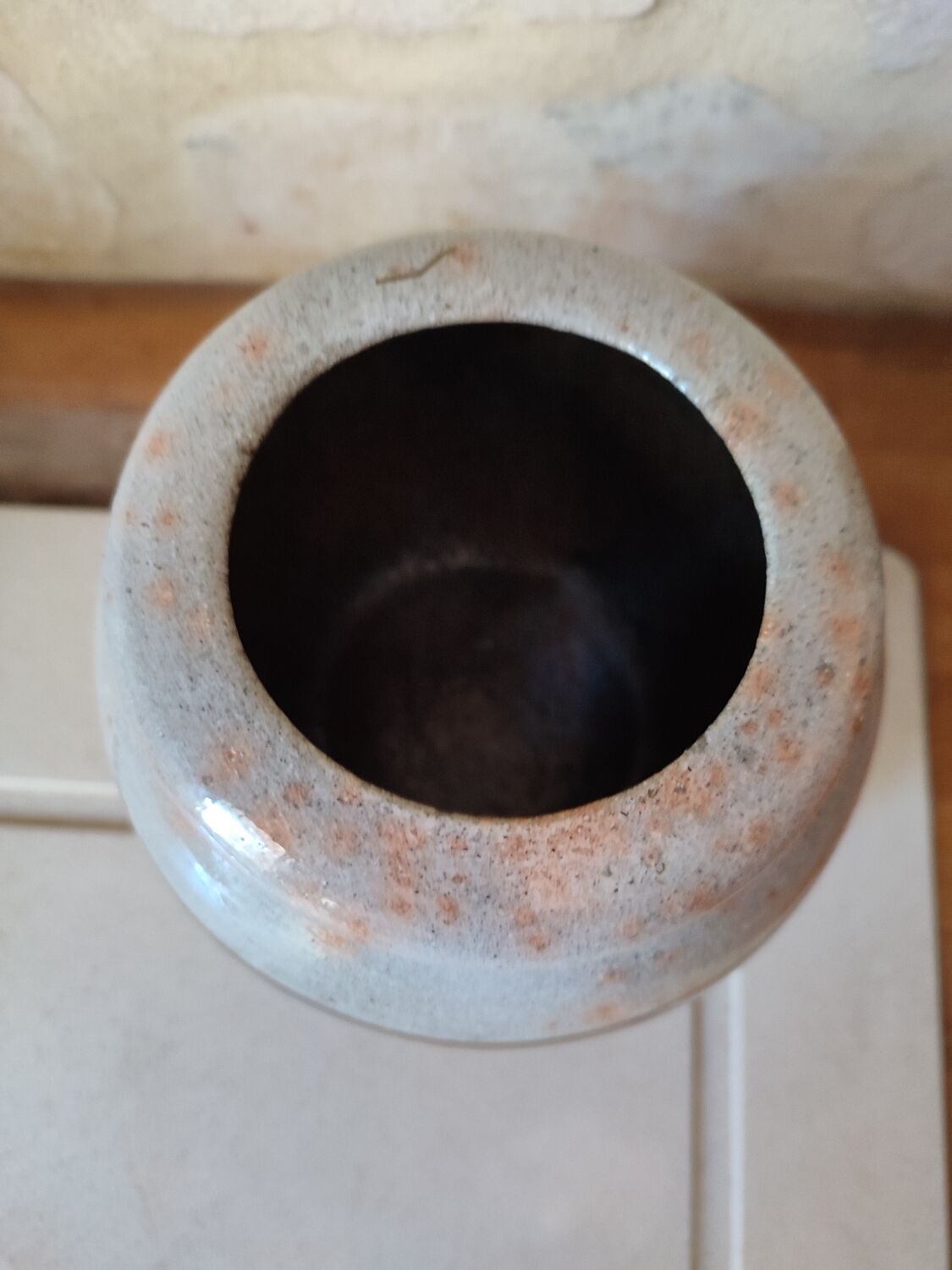Ceramic ball vase