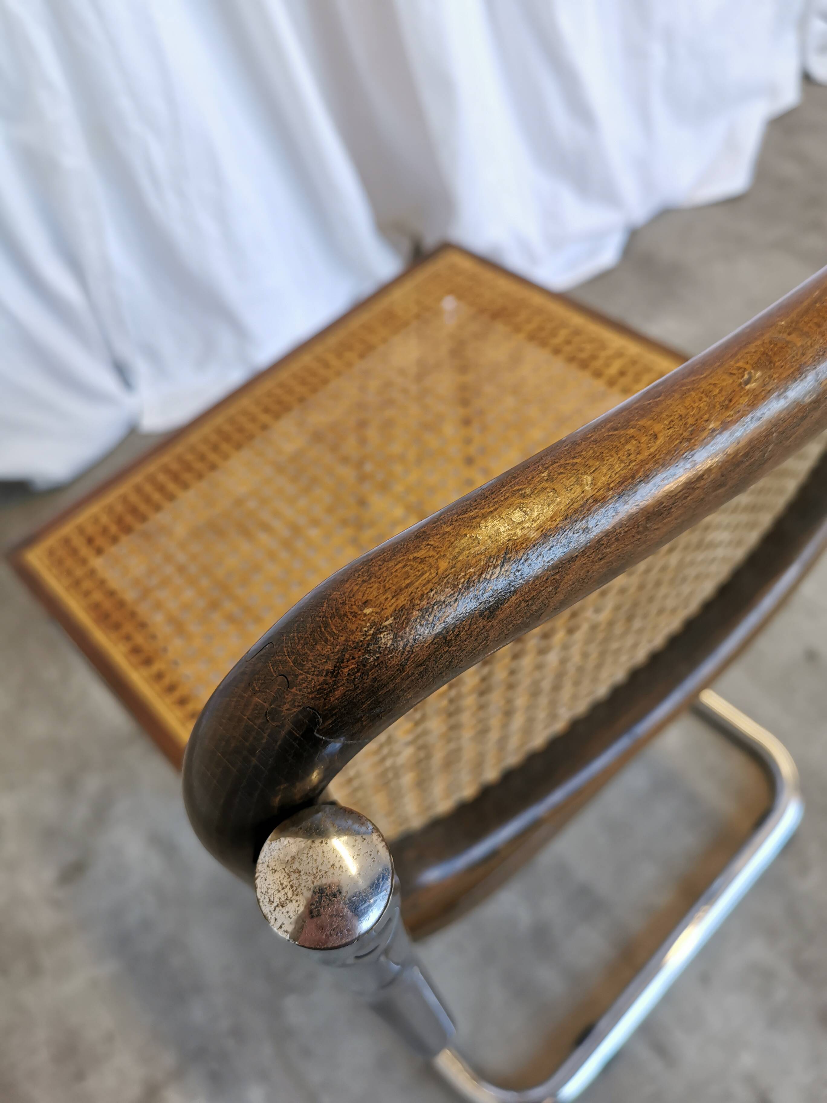 Vintage Cesca Cane Chair: 1970s Italian Mid-Century Modern Dining Office Ch