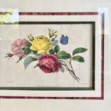 Pink flower frame