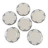 rare set of 12 plates 24 cm with stylised decoration in pure Art Deco spirit M