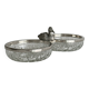Double cut glass bowl