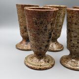 Set of 5 mazagrans in pyrite sandstone